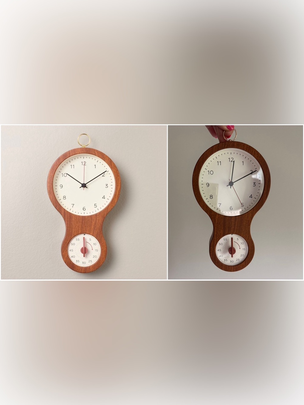 Faux Wood and Brass Kitchen Clock and Timer
- Hearth & Hand™ with Magnolia